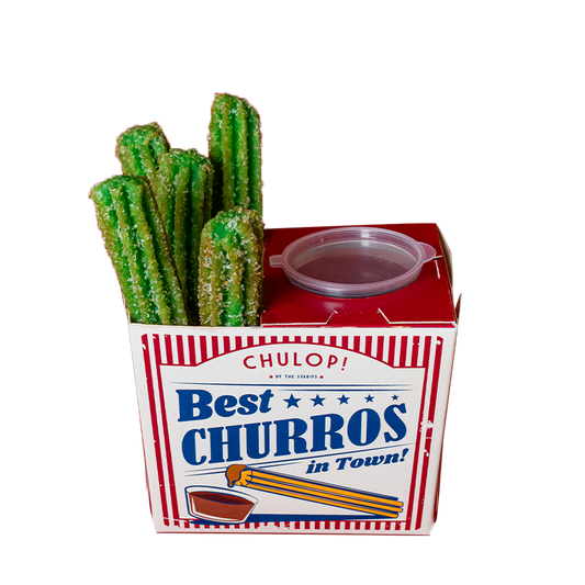 5 Pandan Churros with Gula Melaka Dip